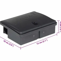 VIDAXL - Pièges à souris 5 pcs noir 13x10x4 cm