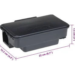 VIDAXL - Pièges à souris 6 pcs noir 22x12,5x7,5 cm