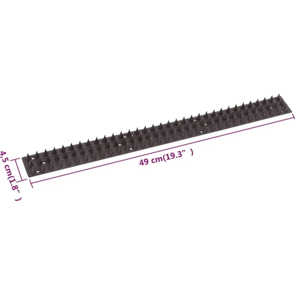 VIDAXL - Épis de contrôle d'oiseau 49 x 4,5 x 1,7 cm jeu de 20