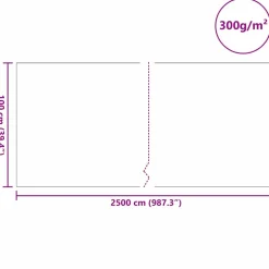 VIDAXL - Polaire pour piscine gris 1 x 25 m polyester et coton