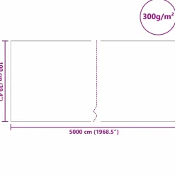 VIDAXL - Polaire pour piscine gris 1 x 50 m polyester et coton