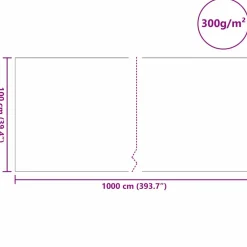 VIDAXL - Polaire pour piscine gris 1 x 10 m polyester et coton