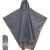 VIDAXL - Poncho de pluie avec capuche design 2 en 1 gris et orange