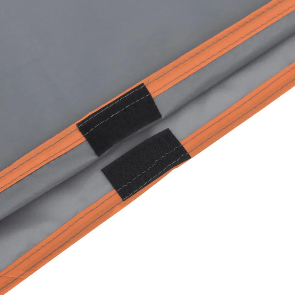 VIDAXL - Poncho de pluie avec capuche design 2 en 1 gris et orange