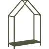 VIDAXL - Portant de bois chauffage vert olive 60x25x90 cm