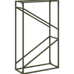 VIDAXL - Portant de bois chauffage vert olive 60x25x100 cm