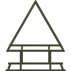 VIDAXL - Portant de bois chauffage vert olive 50x25x60 cm