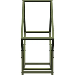 VIDAXL - Portant de bois chauffage vert olive 60x25x60 cm