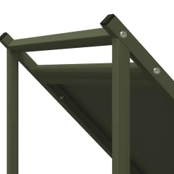 VIDAXL - Portant de bois chauffage vert olive 70x43x34,5 cm