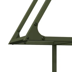 VIDAXL - Portant de bois chauffage vert olive 80x25x90 cm