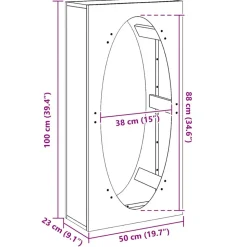 VIDAXL - Portant de bois chauffage vert olive 50x23x100 cm
