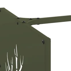 VIDAXL - Portant de bois chauffage vert olive 40x40x40 cm