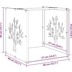 VIDAXL - Portant de bois chauffage vert olive 40x40x40 cm