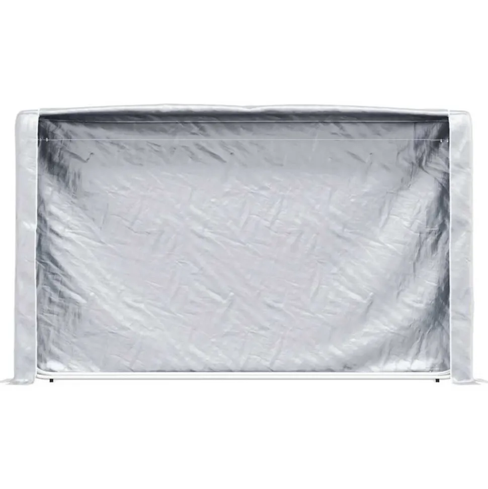 VIDAXL - Portant de bois de chauffage et housse de pluie acier galvanisé