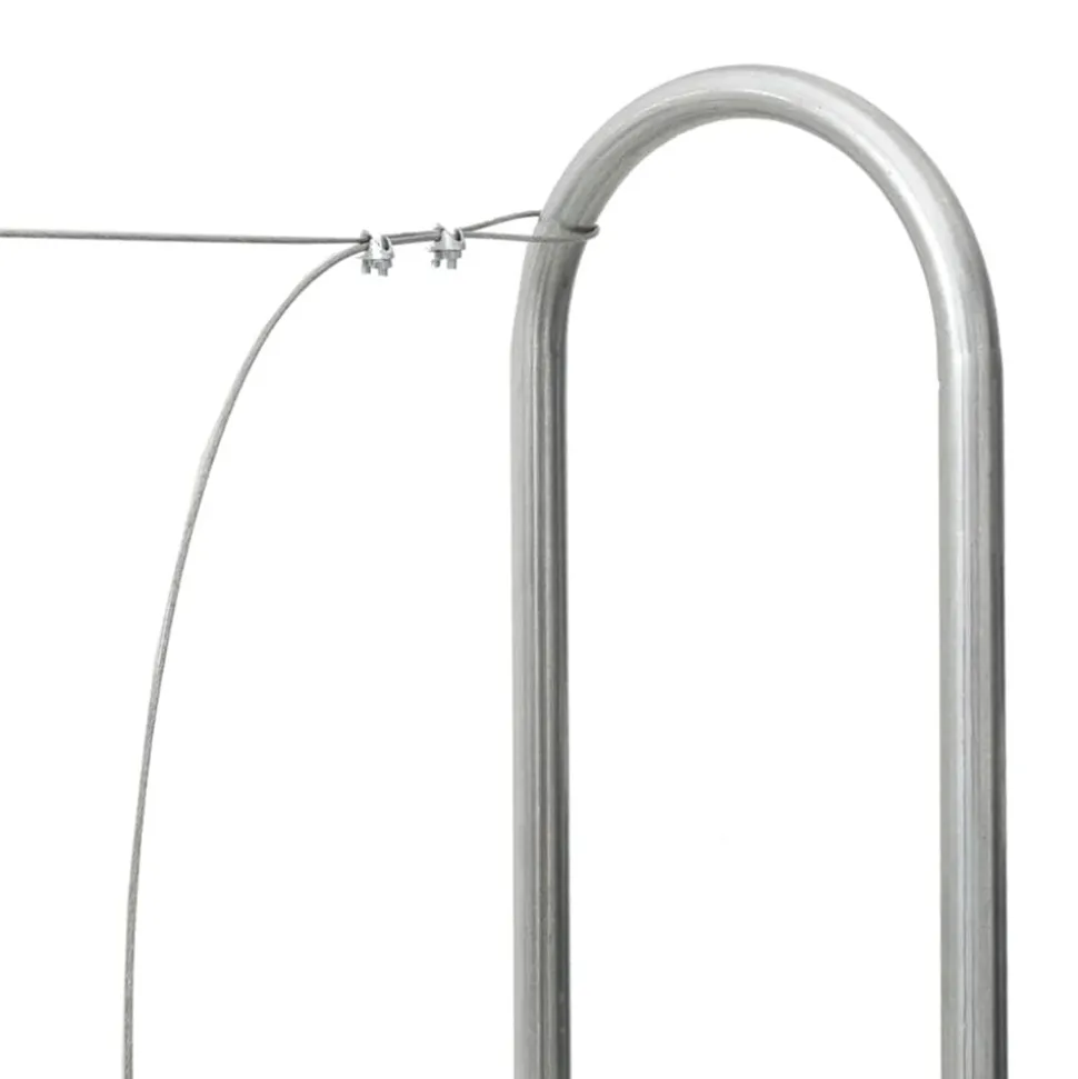 VIDAXL - Portant de bois de chauffage et housse de pluie acier galvanisé