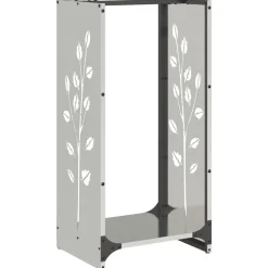 VIDAXL - Portant de bois de chauffage 40x30x80 cm acier inoxydable