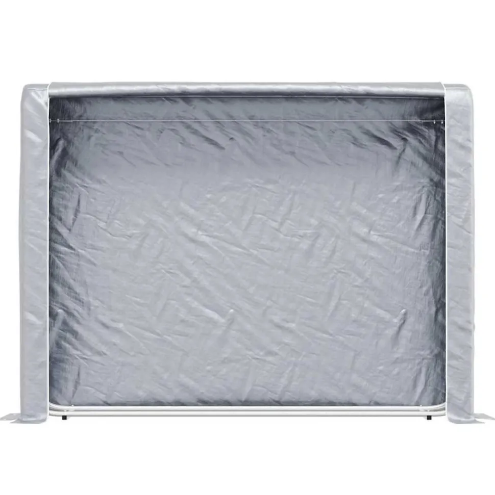 VIDAXL - Portant de bois de chauffage et housse de pluie acier galvanisé