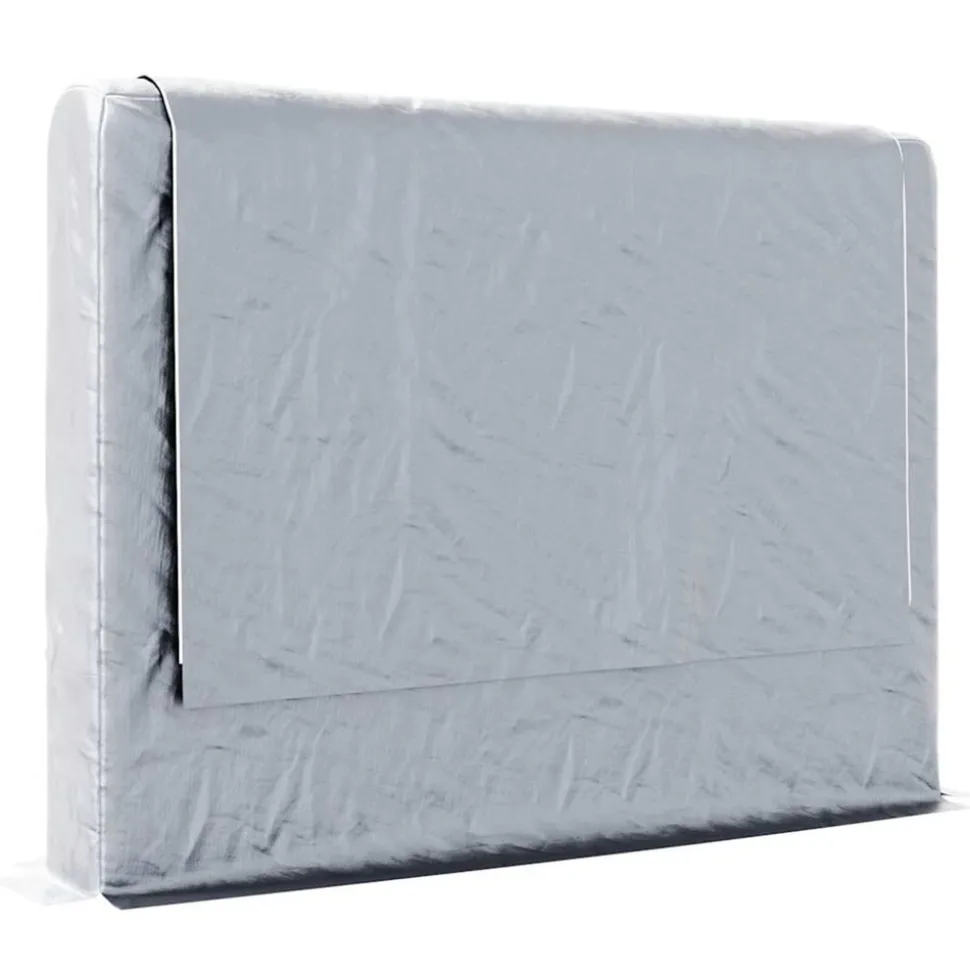 VIDAXL - Portant de bois de chauffage et housse de pluie acier galvanisé