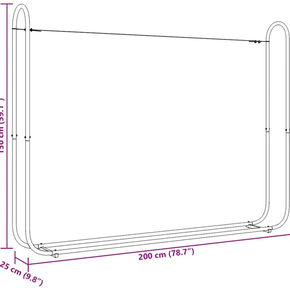 VIDAXL - Portant de bois de chauffage et housse de pluie acier galvanisé