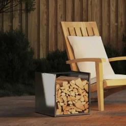 VIDAXL - Portant de bois de chauffage 40x40x40 cm acier inoxydable