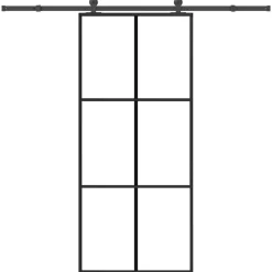 VIDAXL - Porte coulissante avec kit de quincaillerie 90x205 cm verre esg