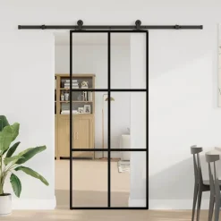 VIDAXL - Porte coulissante avec kit de quincaillerie 90x205 cm verre esg