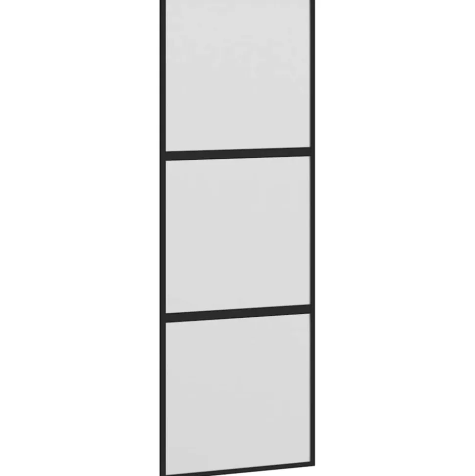 VIDAXL - Porte coulissante kit de quincaillerie trempé verre aluminium