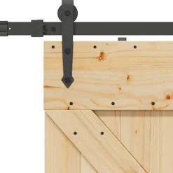 VIDAXL - Porte coulissante et kit de quincaillerie 80x210 cm pin massif