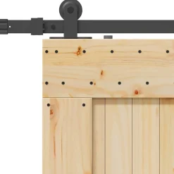 VIDAXL - Porte coulissante et kit de quincaillerie 90x210 cm pin massif