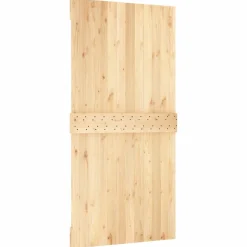 VIDAXL - Porte coulissante et kit de quincaillerie 100x210 cm pin massif