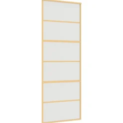 VIDAXL - Porte coulissante doré 76x205 cm verre esg dépoli et aluminium