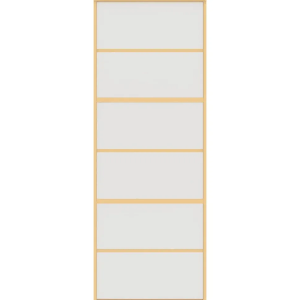 VIDAXL - Porte coulissante doré 76x205 cm verre esg dépoli et aluminium