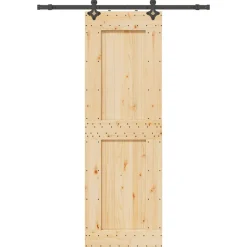 VIDAXL - Porte coulissante et kit de quincaillerie 70x210 cm pin massif