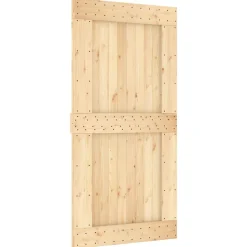 VIDAXL - Porte coulissante et kit de quincaillerie 100x210 cm pin massif
