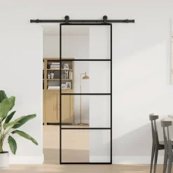 VIDAXL - Porte coulissante avec kit de quincaillerie 76x205 cm verre esg