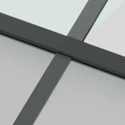 VIDAXL - Porte coulissante kit de quincaillerie trempé verre aluminium