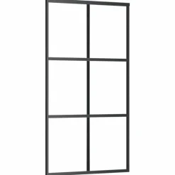 VIDAXL - Porte coulissante et quincaillerie esg verre et aluminium