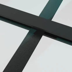 VIDAXL - Porte coulissante et quincaillerie esg verre et aluminium