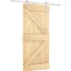 VIDAXL - Porte coulissante et kit de quincaillerie 90x210 cm pin massif
