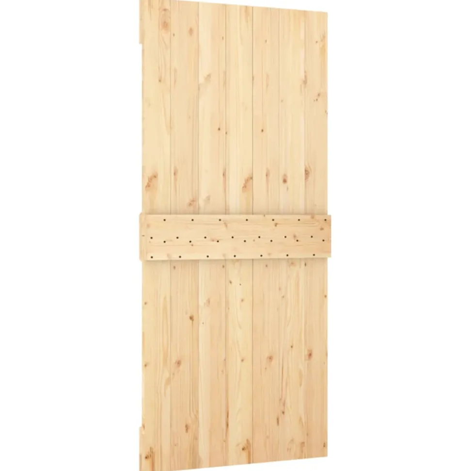 VIDAXL - Porte coulissante et kit de quincaillerie 90x210 cm pin massif