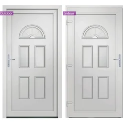 VIDAXL - Porte d'entrée blanc 110x210 cm pvc