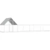 VIDAXL - Poulailler 8 x 2 x 2 m acier galvanisé
