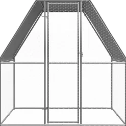 VIDAXL - Poulailler argenté et gris 2x2x2 m acier galvanisé