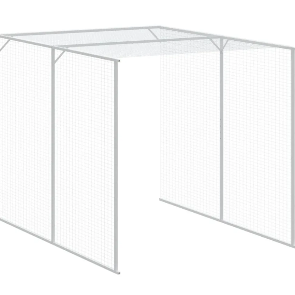 VIDAXL - Poulailler avec cour anthracite 165x1067x181 cm acier galvanisé