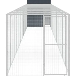VIDAXL - Poulailler avec cour anthracite 165x1271x181 cm acier galvanisé