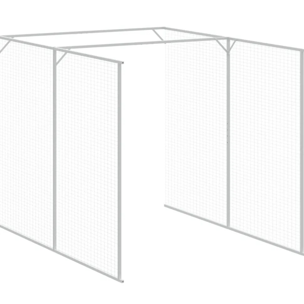 VIDAXL - Poulailler avec cour anthracite 165x1271x181 cm acier galvanisé