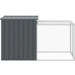 VIDAXL - Poulailler avec cour anthracite 110x201x110 cm acier galvanisé