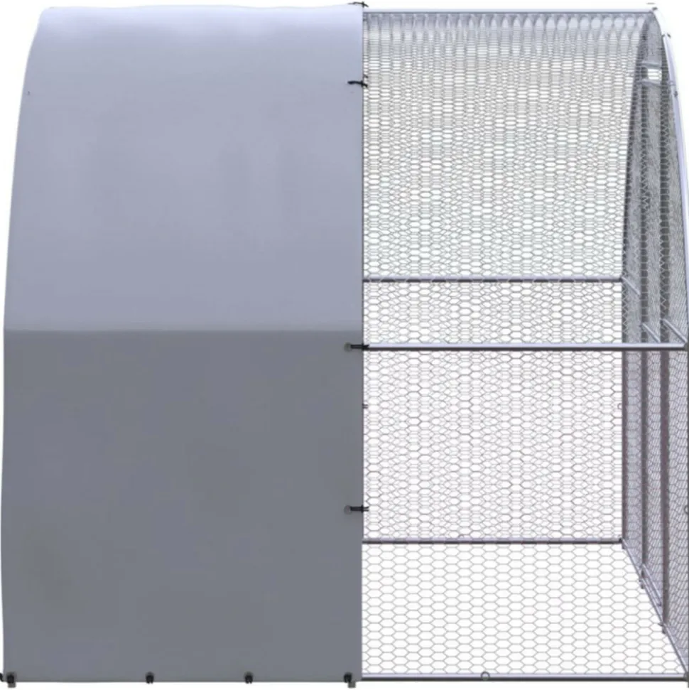 VIDAXL - Poulailler d extérieur 3x2x2 m acier galvanisé