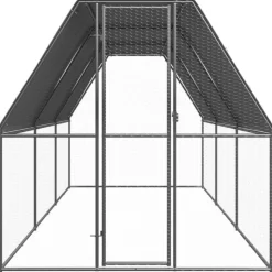 VIDAXL - Poulailler d extérieur 2x6x2 m acier galvanisé