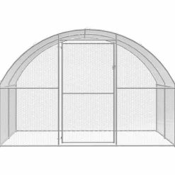 VIDAXL - Poulailler d extérieur 3x16x2 m acier galvanisé
